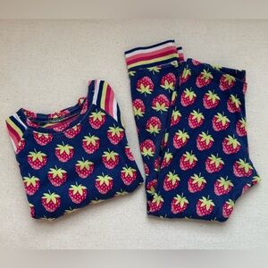 HATLEY Navy Strawberry Kids Pajama Set